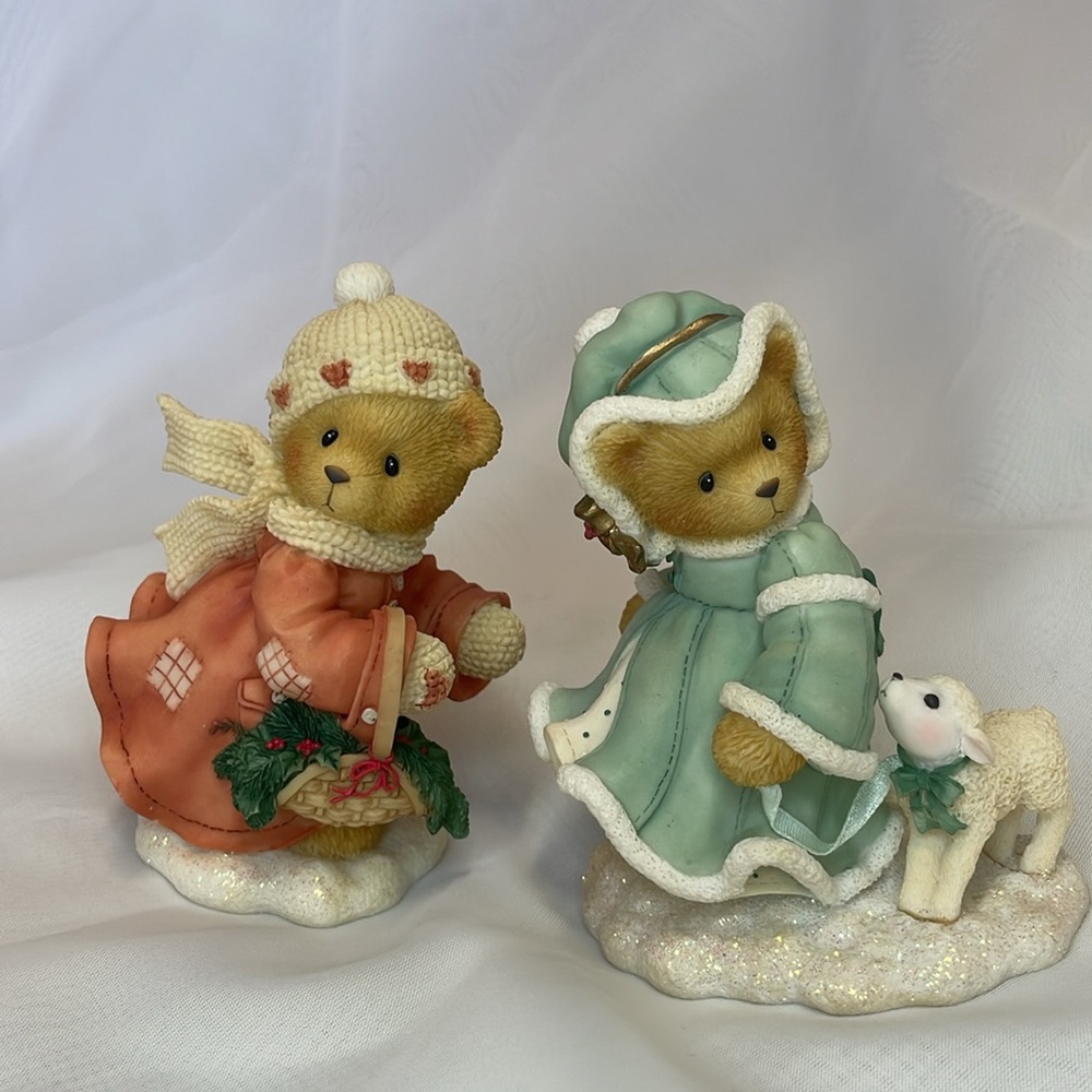 Two Cherished Teddies Shirley and Felicia 1999 Collectible